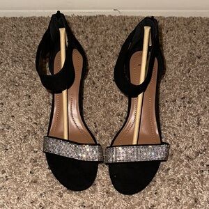 Style & Co. Black and Silver Strappy Women's Heels Sz 6.5